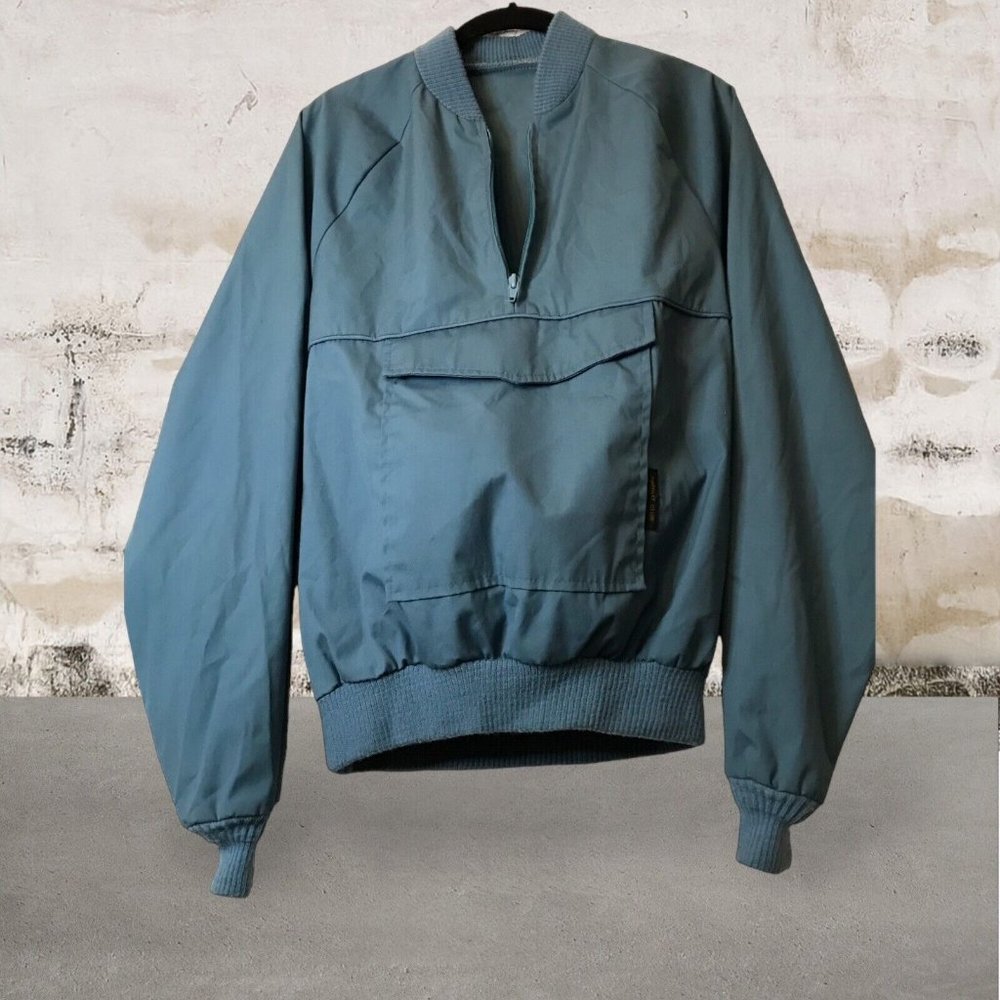 Vintage Private Club Athletic 1/4 Zip Blue Pullover Jacket Casual Women’s Small